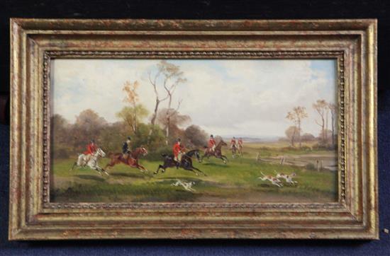 Rudolf Stone (19th/20th C.) Hunting scenes 6 x 12in.